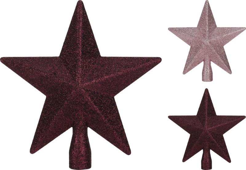 Eglutės viršūnė Žvaigždė, rožinės arba violetinės sp.