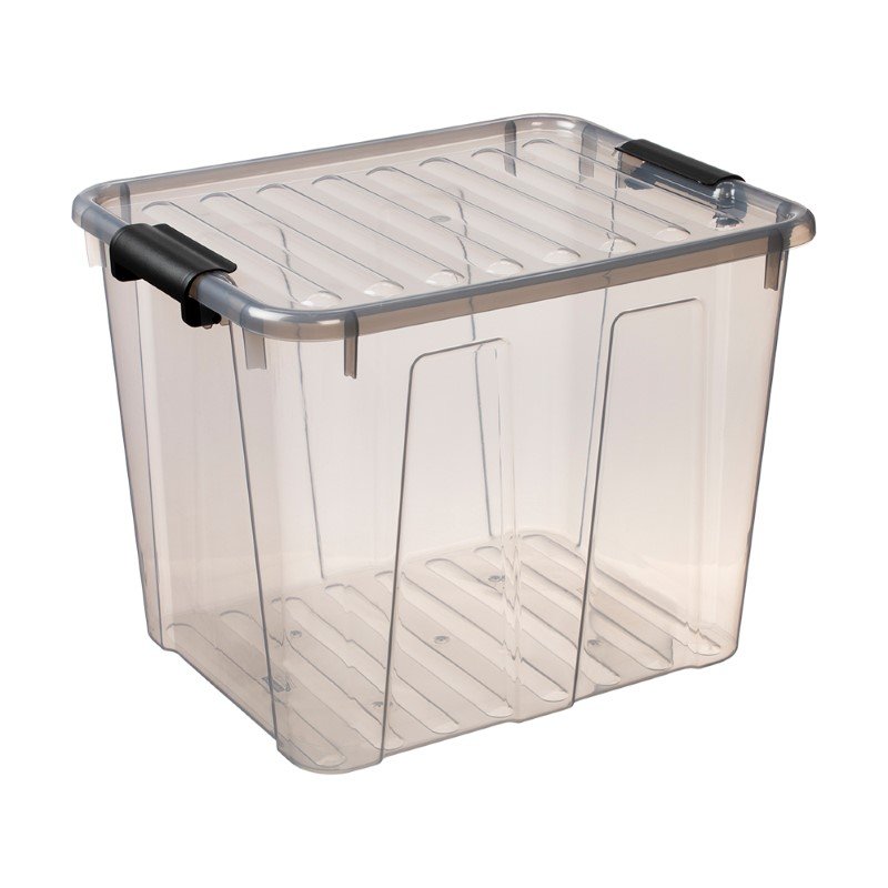 Daiktadėžė PLAST TEAM Home Box, su dangčiu, pilkos sp., 36,3 x 35,3 x 46,7 cm, 40 l