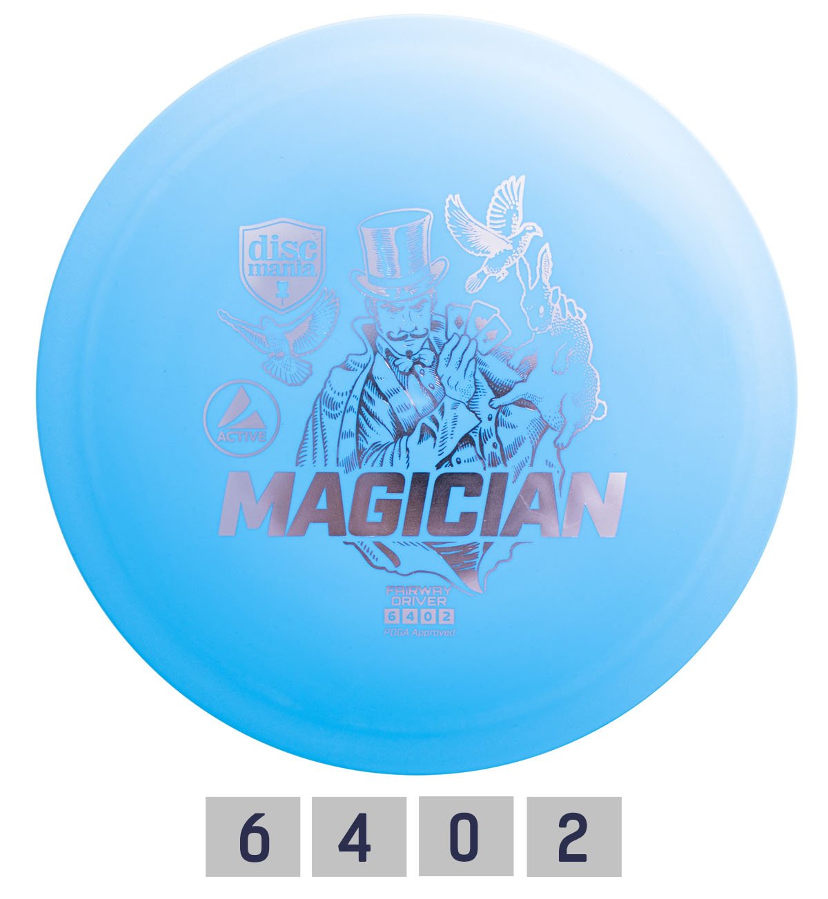 Diskgolfo diskas DISCMANIA Magician Fairway Driver, light blue