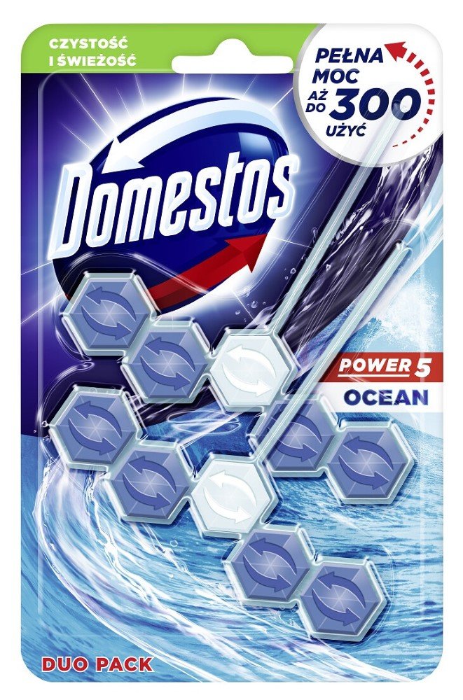 WC valiklis - gaiviklis DOMESTOS Power5 Ocean Duo, 2 x 50 g