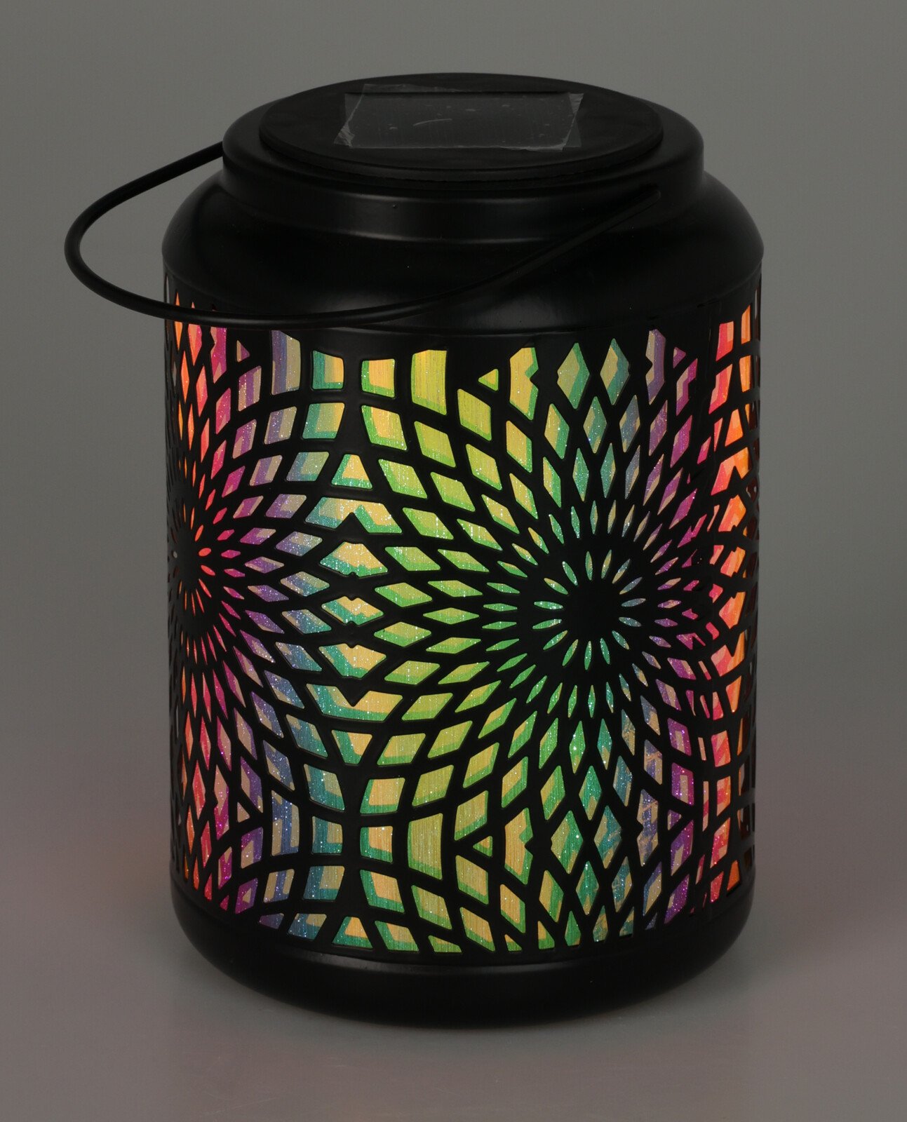Pakabinamas žibintas SOLAR LANTERN, aukštis 18 cm, juodos sp.