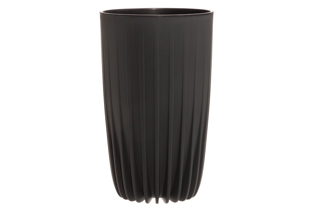 Plastikinis lauko vazonas 4Living Mira, antracito sp., 25 x 25 x 42 cm.