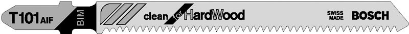 Siaurapjūklio pjūkleliai BOSCH T 101 AIF Clean for Hard Wood