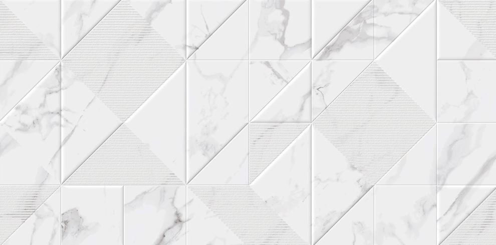 Dekoratyvinės kėraminės plytelės ICON Eliza 22145-Hl, 30 x 60 cm, 0,900 m2/dėž., rektifikuotos, spl. balto marmuro