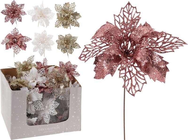 Dekoratyvinė gėlė, 3 skirtingos sp., 1 vnt., 21 cm