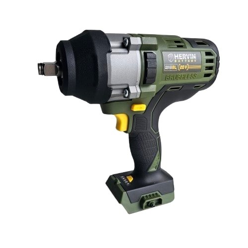 Akumuliatorinis smūginis veržliasukis HERVIN BATTERY, 20 V, bešepetėlinis, 1000 Nm, 5 padėčių sukimo momento nustatymas, be akum., BLMI-268