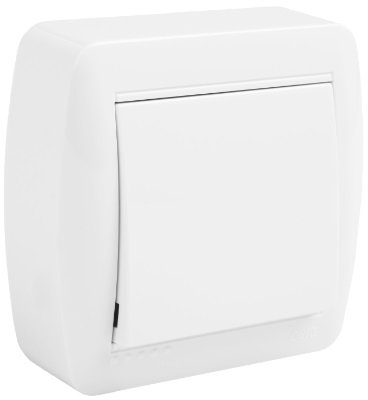 Jungiklis SOLERA Mur02U, 1 klavišo, paviršinis, baltos sp.