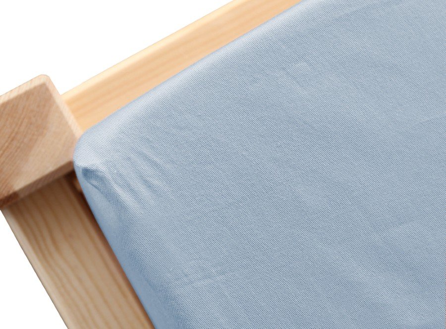 Satininė paklodė su guma KARALIŠKAS MIEGAS, 180 x 200/30 cm, mėlynos sp.