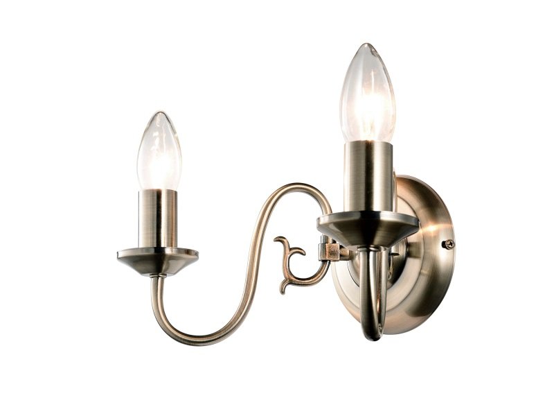 Sieninis šviestuvas G.LUX Gt-307-2A Hall, 2 x E14, žalvario spalvos