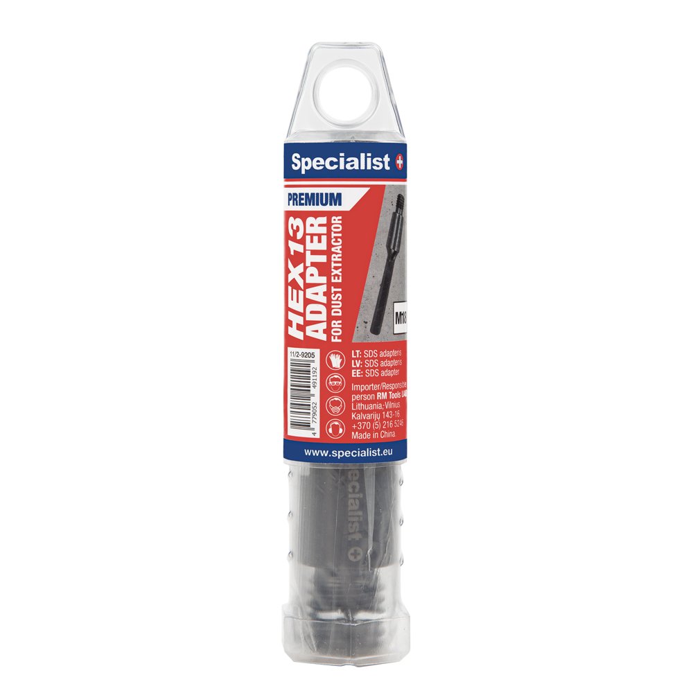 Adapteris deimantinei karūnai SPECIALIST+, ilgis 110 mm, HEX13/M18