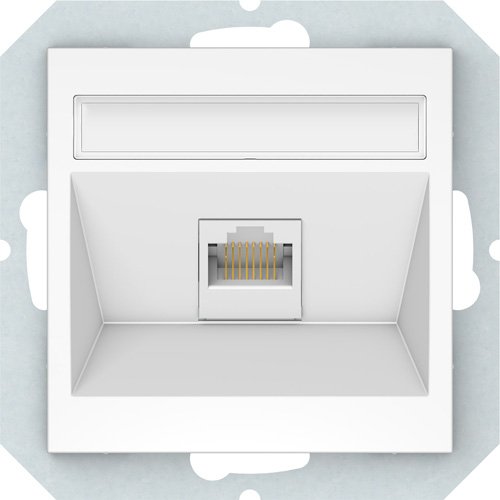 Kompiuterio lizdas VILMA Qr1000 Klrj45-16E2-02, 1 x RJ45, įleidžiamas, 6 kategorijos, baltos sp.