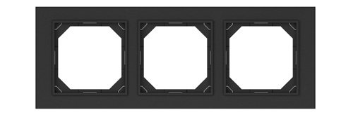 Rėmelis VILMA Qr1000 R03, 3 vietų, matinės juodos sp.