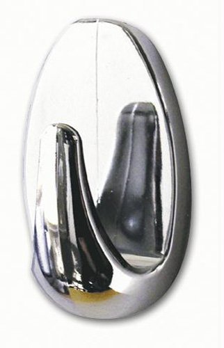 Klijuojami kabliukai TESA 57543, 3 Vnt., Ovalūs, chromo spalvos