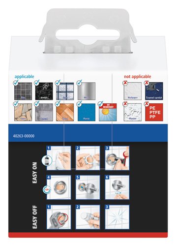Kabliukas TESA Klaam, priklijuojamas, dvigubas, 40263