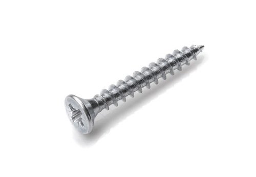 Medsraigčiai KOELNER, 4 x 25 mm, įleidžiama galva, baltai cinkuoti, 28 vnt., PZ