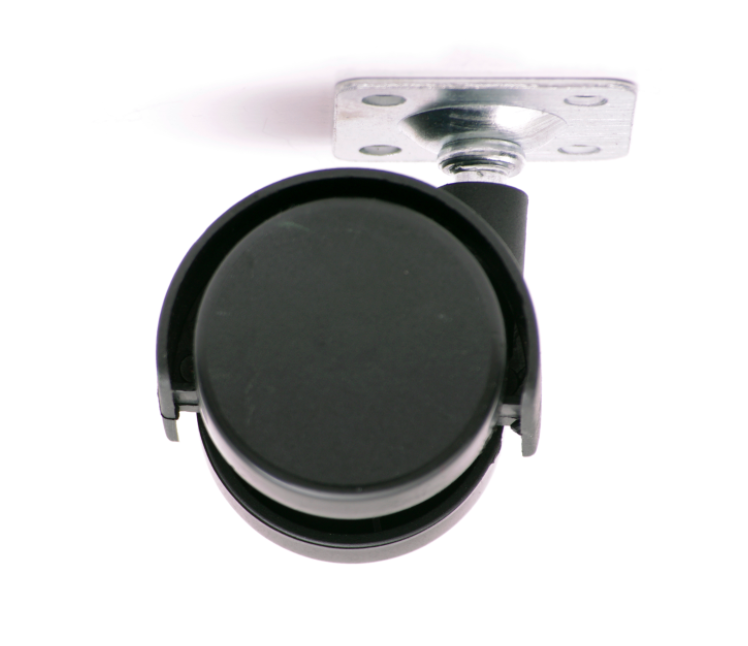 Ratukas su plokštele AMIG F1-50, juodas, su stabdžiu