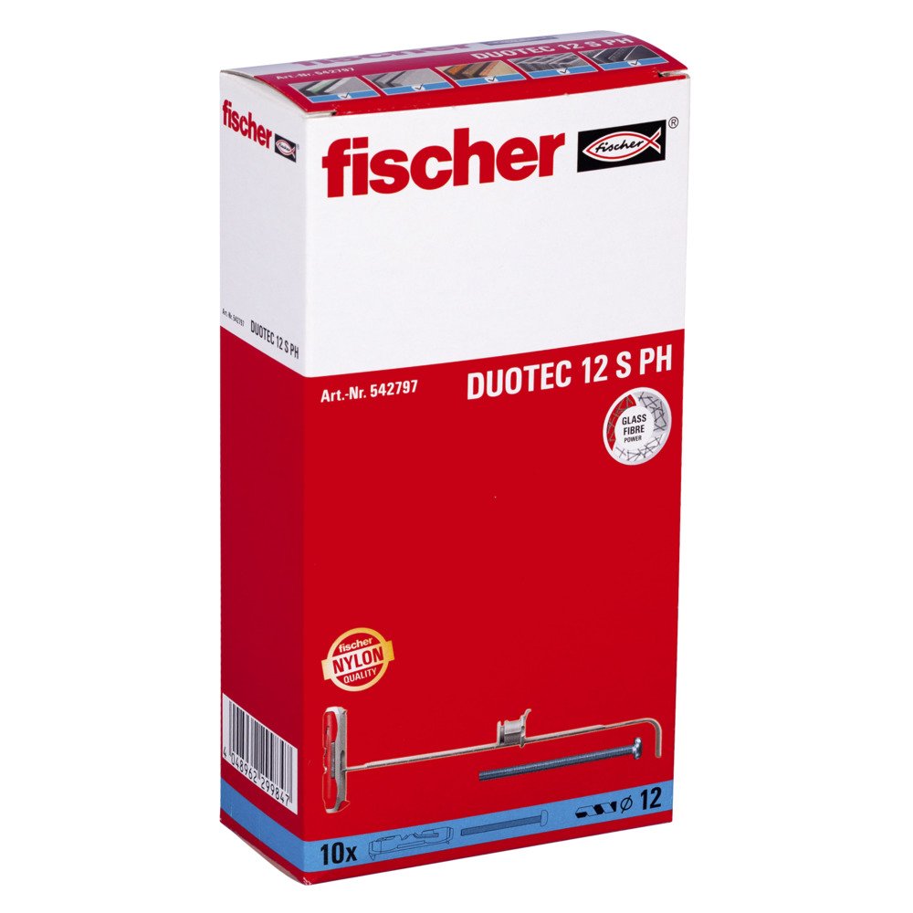 Distanciniai kaiščiai gipso kartonui FISCHER Duotec 12S, su M6 varžtu, 10 vnt.