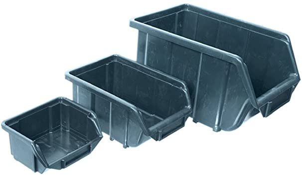 Vidutinė PVC dėžė smulkmenoms TOPEX 79R183, 25 x 16 x 13 cm, pilka