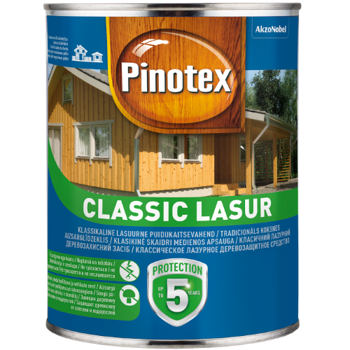 Medienos impregnantas PINOTEX Classic Lasur, 1 l, oregonas, matinis