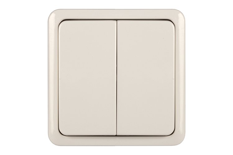 Jungiklis VILMA Sl+250, paviršinis, 2 klavišų, baltos sp., P510-020
