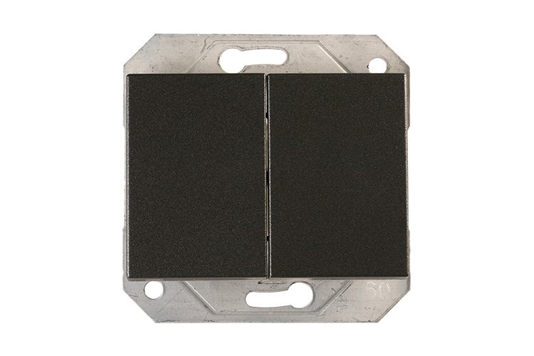 Jungiklis VILMA XP500, P510-020-02, 2 klavišų, įleidžiamas, antracito spalvos