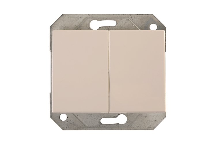 Jungiklis VILMA XP500, 2 klavišų, įleidžiamas, P510-020-02, baltos spalvos