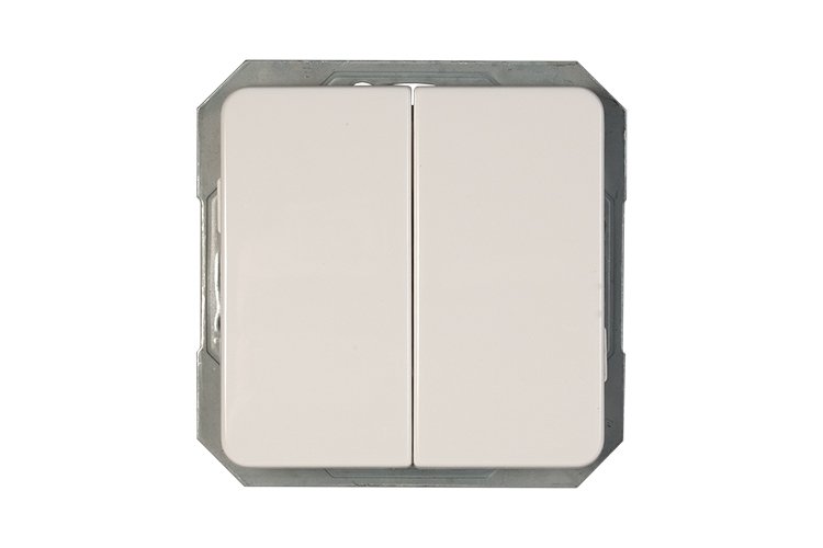 Jungiklis VILMA LX 200, 2 klavišų, įleidžiamas, baltos spalvos, P510-020-02