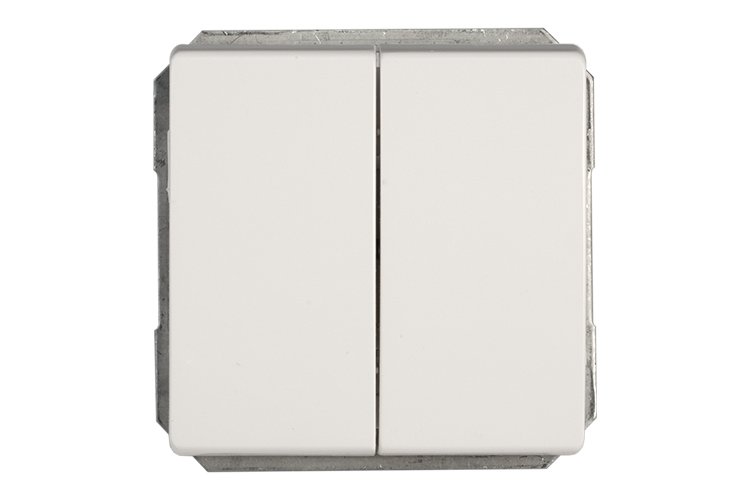 Jungiklis VILMA ST 150, 2 klavišų, įleidžiamas, baltos spalvos, P510-020-12