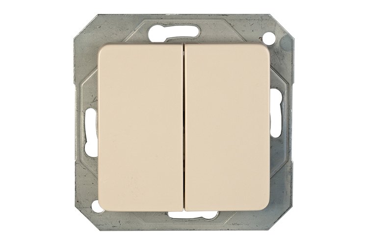 Jungiklis VILMA SL 250, 2 klavišų, įleidžiamas, su pašvietimu, smėlio spalvos, P510-020-12