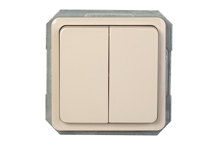 Perjungiklis VILMA SP 300, 2 klavišų, įleidžiamas, dramblio kaulo spalvos, P(6+6)10-020-02