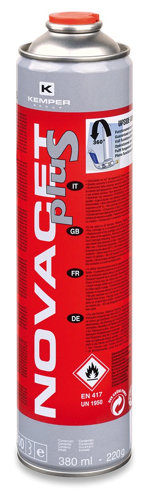 Propano-butano-propileno dujų mišinys KEMPER Novacet Antiflare, 380 ml, vartomas