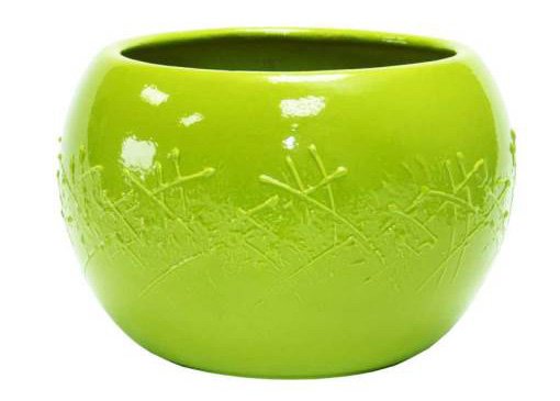 Keramikinis vazonas, RUTULYS VRM-3, aukštis 13 cm., skersmuo 13 cm.