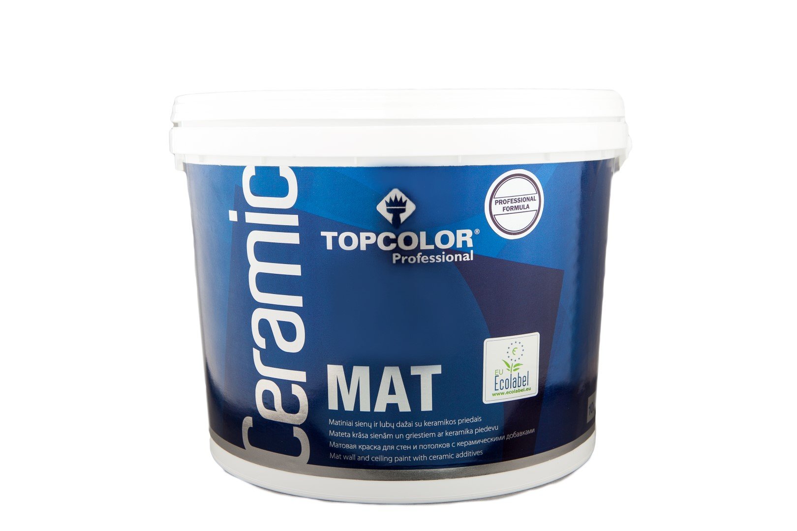 Vandeniniai vidaus dažai TOPCOLOR Ceramic Mat, 10 l, balti, matiniai, sienoms