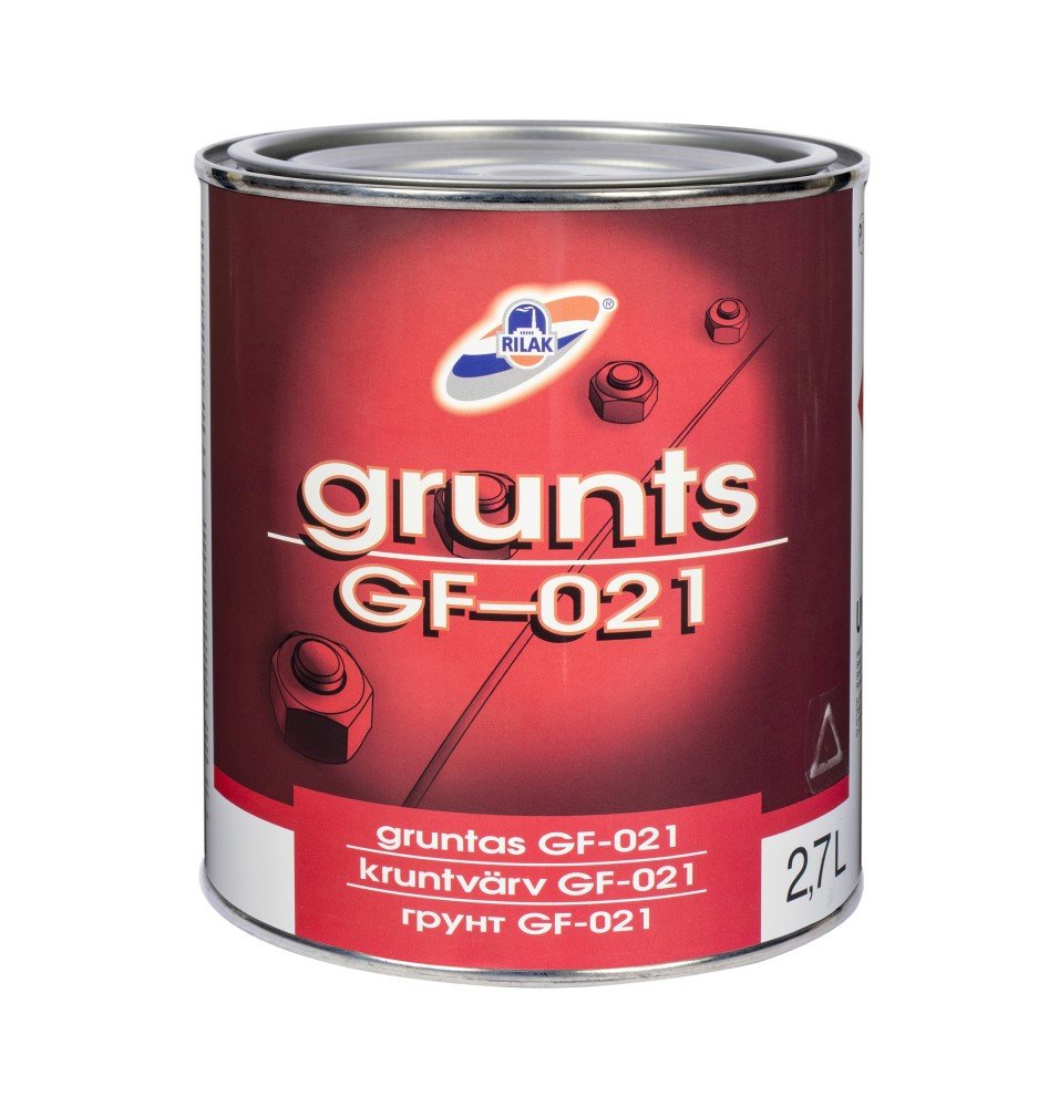 Metalo gruntas RILAK Gf-021, 2,7 l, rudas, Latvija