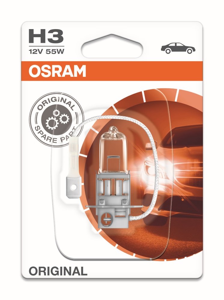 Automobilinė lemputė OSRAM, H3 55W/12V, halogeninė