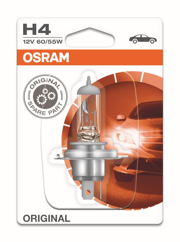 Automobilinė lemputė OSRAM, H4 55W/60W/12V, halogeninė, L64193-01B