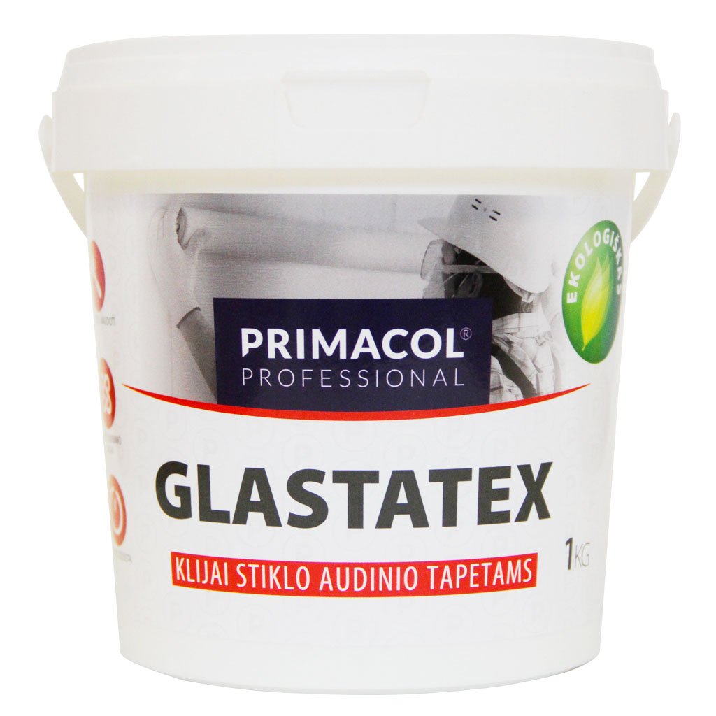 Stiklo audinio tapetų klijai PRIMACOL Glastatex, 10 kg