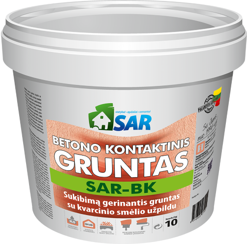 Betono kontaktinis gruntas SAR Sar-Bk, 10 kg