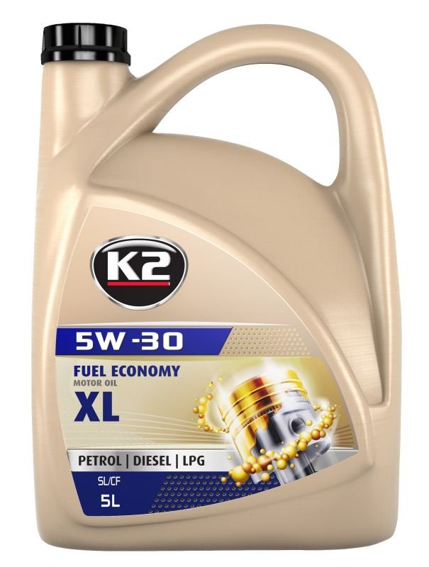 Variklinė alyva K2 5W-30, sintetinė, benzininiams ir dyzeliniams varikliams, 5L