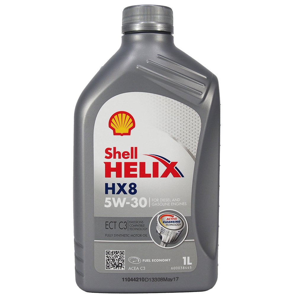 Variklinė alyva SHELL Helix HX8 ECT C3 5W-30, sintetinė, benzininiams, dyzeliniams ir dujiniams varikliams, 1L