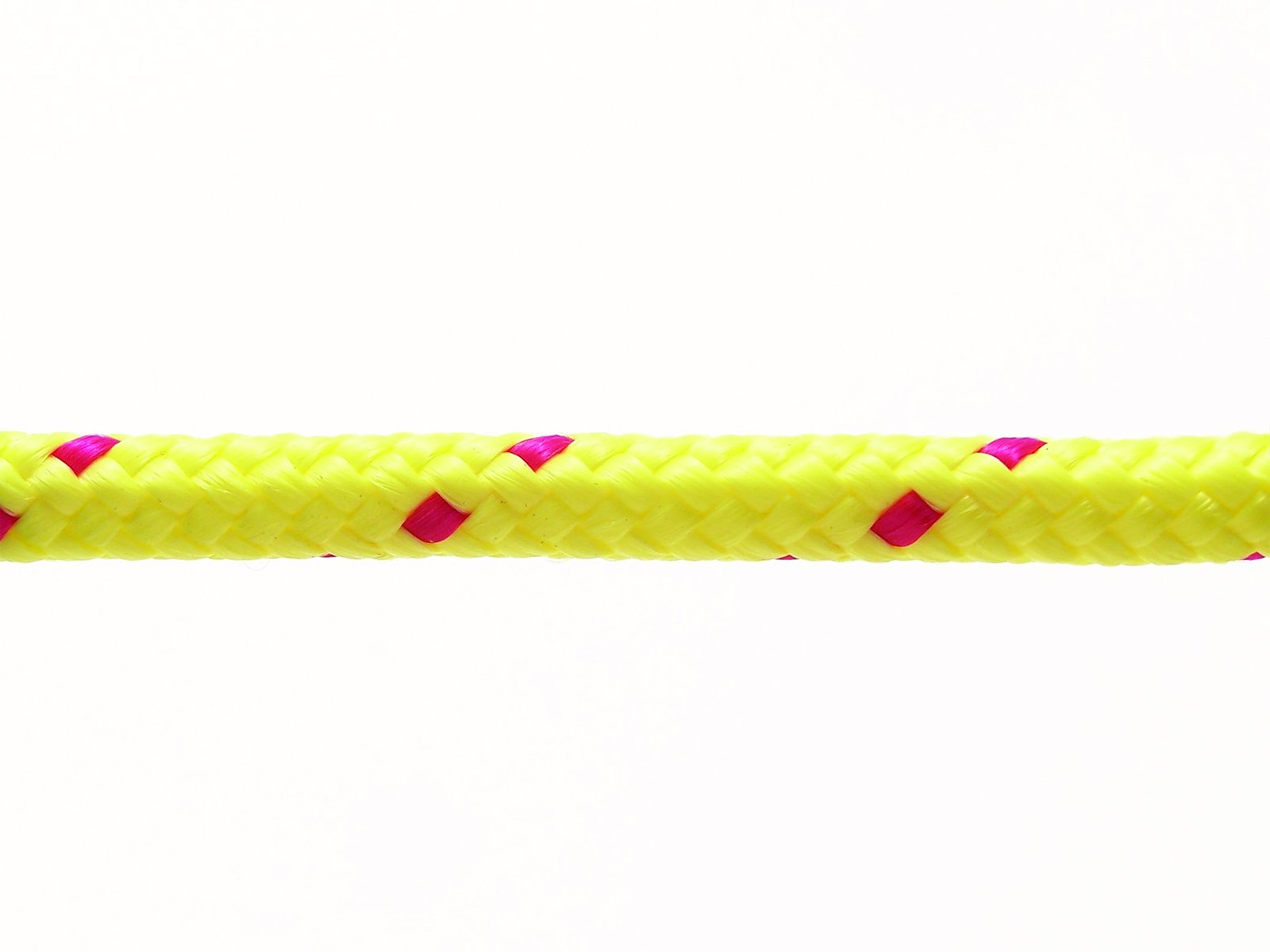 Pinta poliesterio virvė POSAMO VAUKA, 8mm, geltonos /rausvos spalvos, 80 m