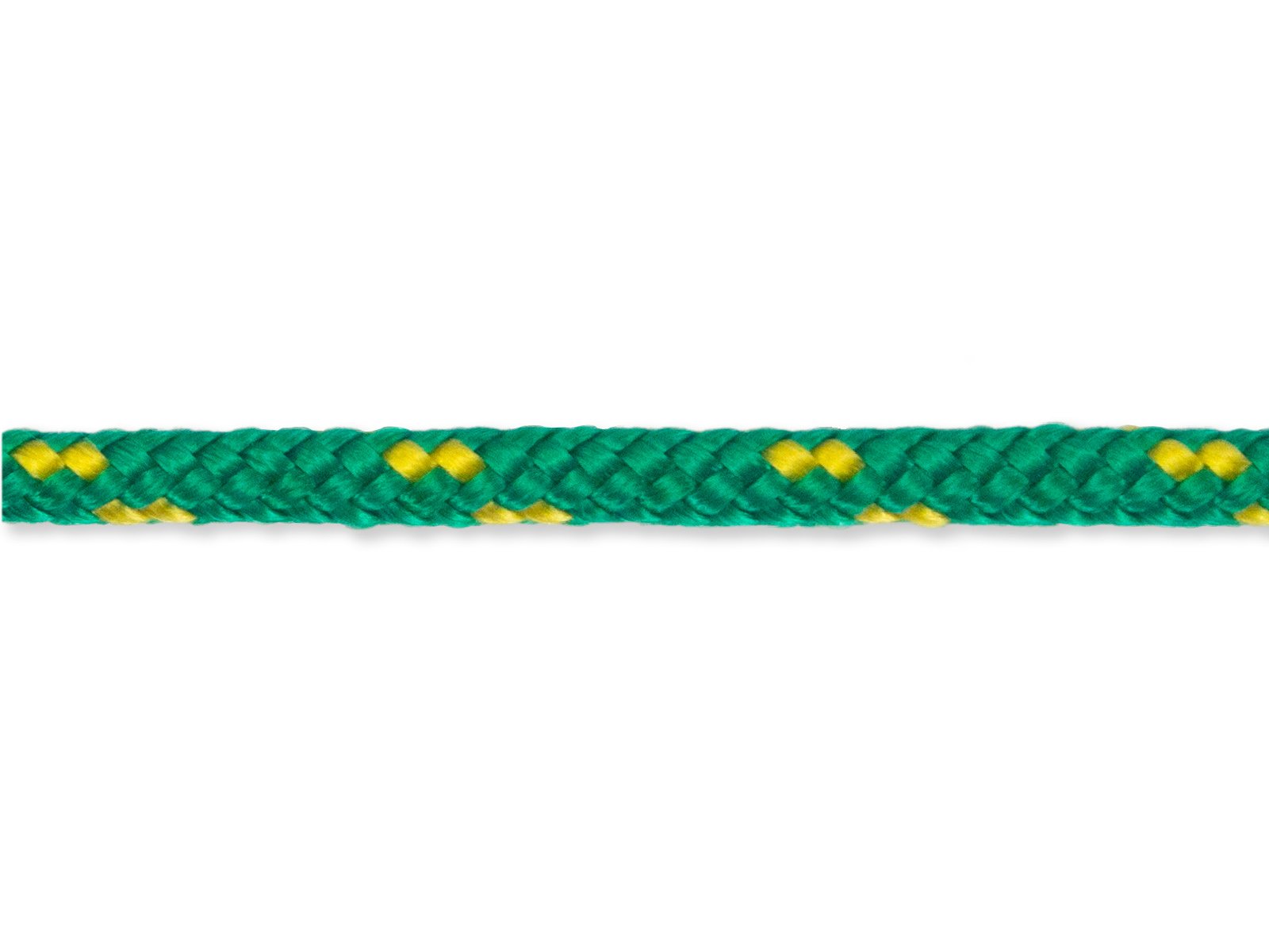 Pintas polipropileninis lynas POSAMO VAUKA, 5mm, ritinys, 20m, žalios/geltonos spalvos