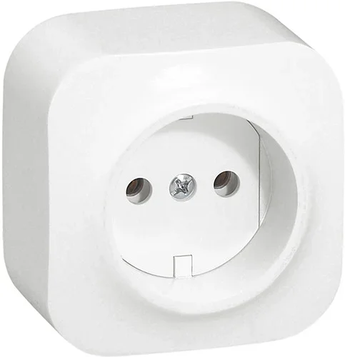 Kištukinis lizdas LEGRAND FORIX, paviršinis, baltos spalvos, be įžeminimo, be apsaugos, 2P, 16A, IP20, 782410