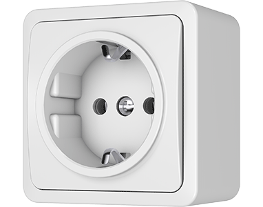 Kištukinis lizdas VILMA Sl+250, paviršinis, su iž., baltos sp., RP16-002