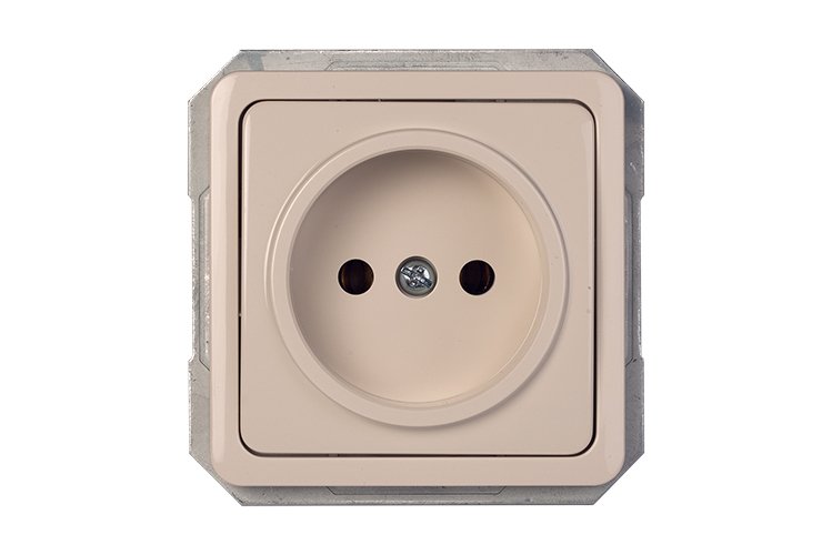 Kištukinis lizdas VILMA Sp 300, 1 vietos, įleidžiamas, dramblio kaulo spalvos, RP16-001-02