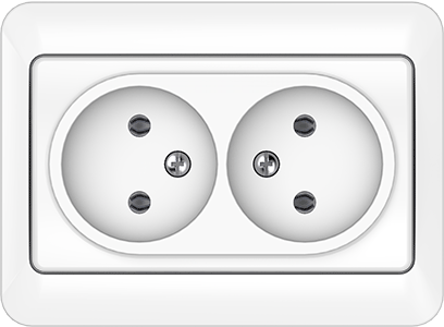 Kištukinis lizdas VILMA Rp16-020 Sl 250, baltos sp.