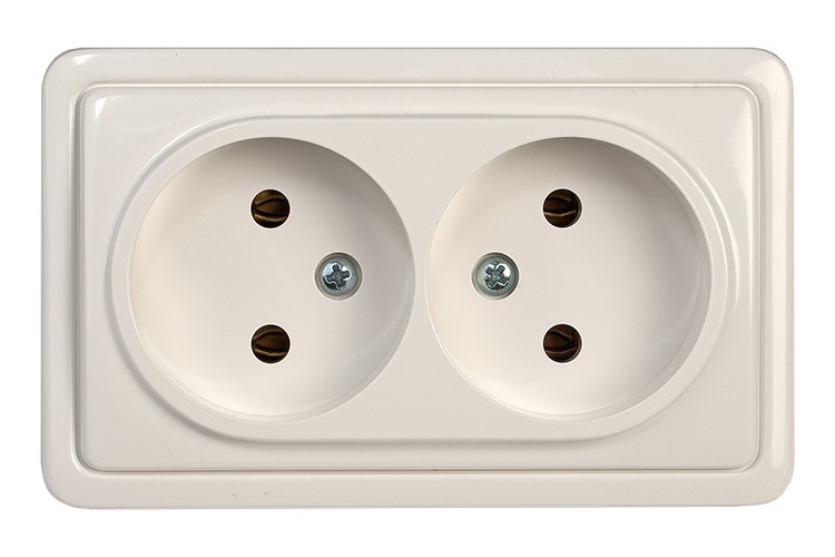 Kištukinis lizdas VILMA Sl+250, paviršinis, be įž., baltos sp., RP16-020