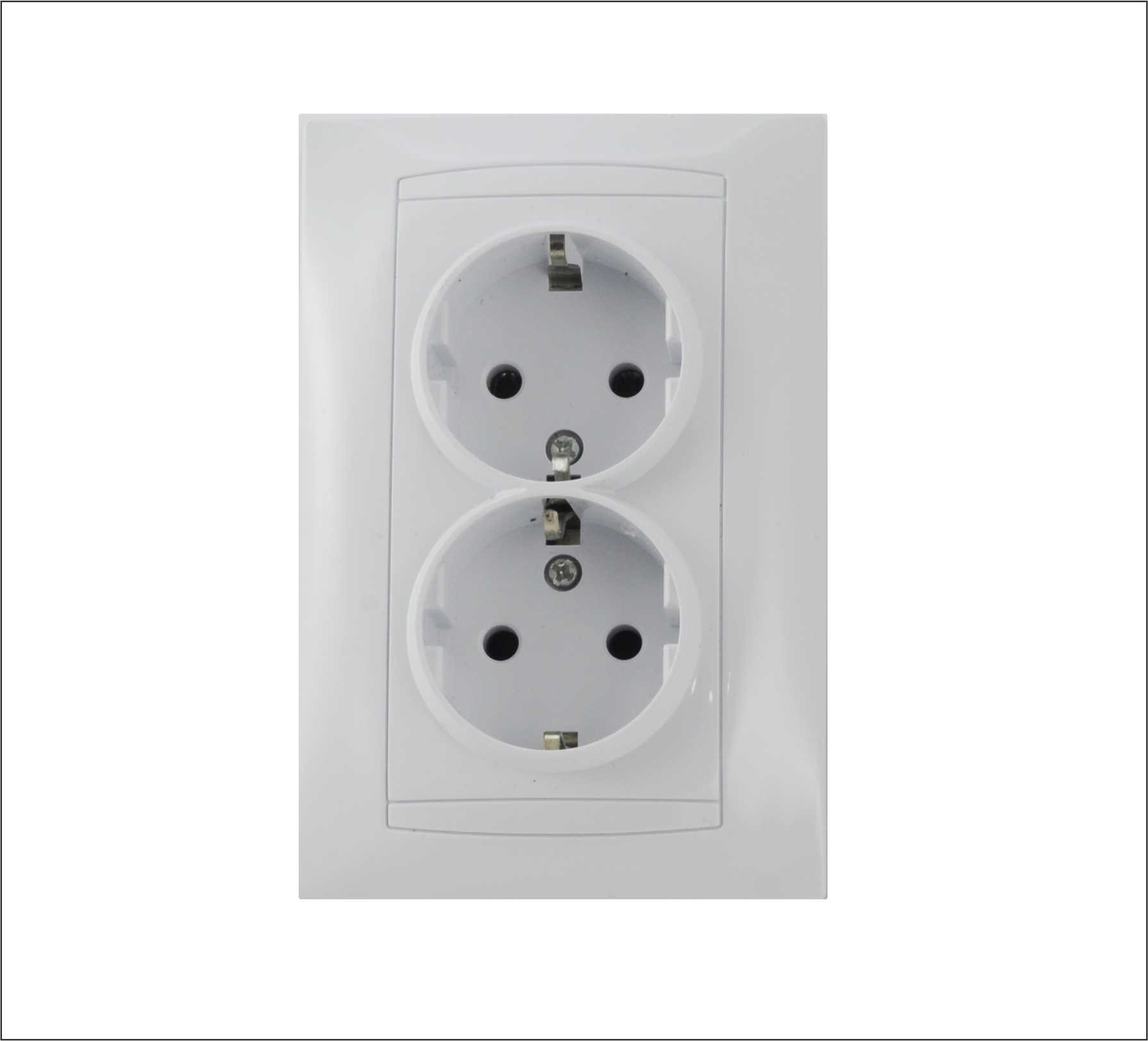 Kištukinis lizdas ORRO KVADRAT 9206-52, baltas su įž.