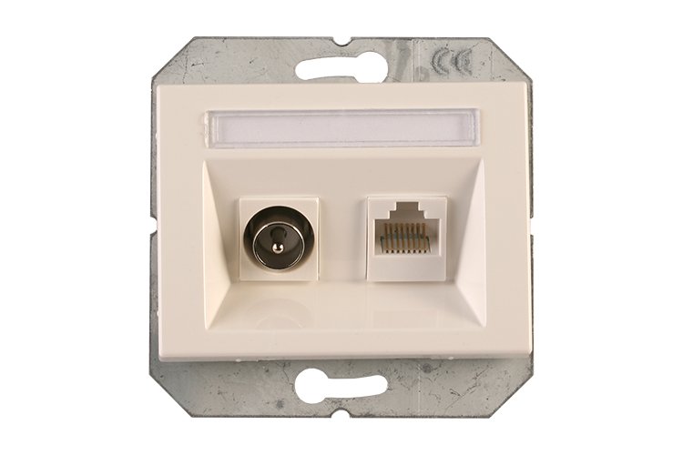 Lizdas kompiuterio + antenos VILMA XP500, Įleidžiamas, baltos spalvos, TVL/KLRJ45-15e2-02