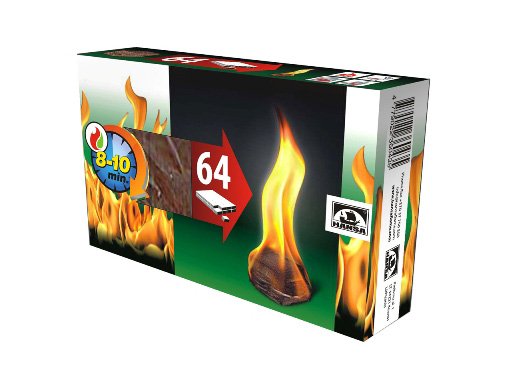 Ugnies įdegtukai HANSA, 64 vnt.